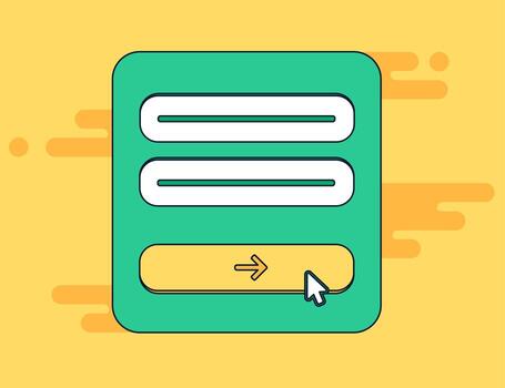 plantilla web de formulario de inicio de sesión de computadora vector