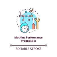 Machine performance prognostics concept icon vector