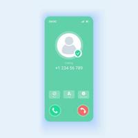 Call receiver smartphone interface vector template