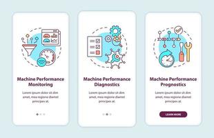 Tareas de gemelos digitales incorporación de la pantalla de la página de la aplicación móvil vector