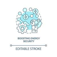 Boosting energy security concept icon vector