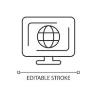 Cyberspace linear icon vector