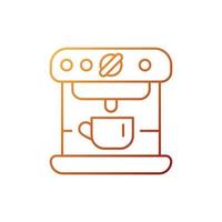 Espresso machine gradient linear vector icon