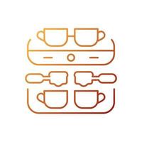 Professional coffee machine gradient linear vector icon