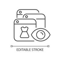 Online behavioral tracking linear icon vector