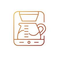 Drip machine gradient linear vector icon