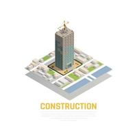 Isometric Construction Composition Vector Illustration