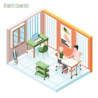 Diabetes Isometric Composition Vector Illustration