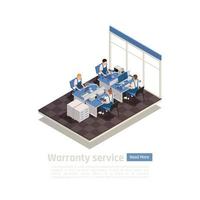 Warranty Service Isometric Illustration Vector Illustration