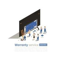 Warranty Service Landing Page Vector Illustration