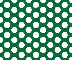 Vintage polka dots white and green pattern vector