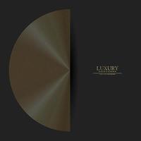 Concentric circle element. Gold luxurious color ring. Gold sound wave vector