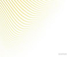 Abstract gold color warped diagonal curved striped background. vector