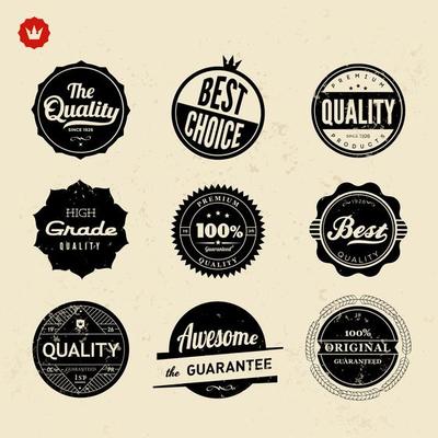 Vintage badges design vector