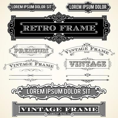 Vintage calligraphy design elements