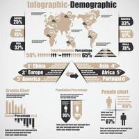 Demographic infographic vector