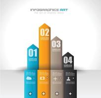 Info graphic paper shape vector