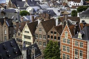 Panoramic view of the city of Ghent photo