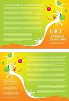 diseño de folleto de elementos de jugo de fruta vector
