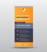 Business RollUp Banner Design or Stand Up Banner Design vector