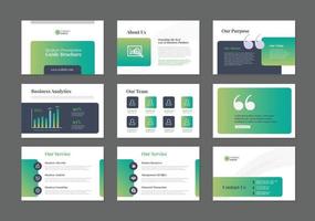 Business Presentation Brochure Guide Design or Pitch Deck sales slider vector