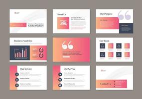 Business Presentation Brochure Guide Design or Pitch Deck sales slider vector