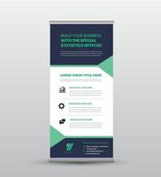 Business RollUp Banner Design or Stand Up Banner Design vector