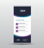 Business RollUp Banner Design or Stand Up Banner Design vector