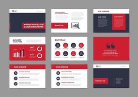 Business Presentation Brochure Guide Design or Pitch Deck sales slider vector