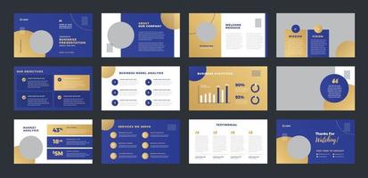 Business Presentation Brochure Guide Design or Pitch Deck sales slider vector