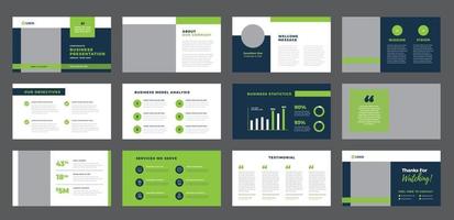 Business Presentation Brochure Guide Design or Pitch Deck sales slider vector