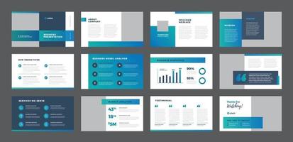 Business Presentation Brochure Guide Design or Pitch Deck sales slider vector