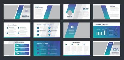 Business Presentation Brochure Guide Design or Pitch Deck sales slider vector