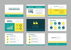 Business Presentation Brochure Guide Design or Pitch Deck sales slider vector