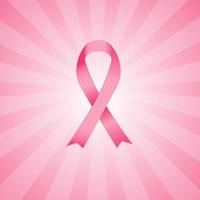 Ilustración de vector de cinta rosa de conciencia de cáncer de mama