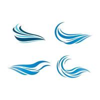 Water wave logo images vector