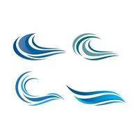 Water wave logo images vector