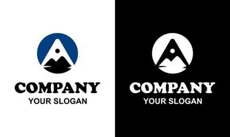 Ilustration vector graphic of  A letter, Mountain logo template