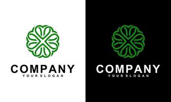 Clover Love logo vector, Leaves Logos design, modern logo, Logo Designs Vector Illustration Template
