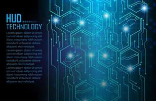 Fondo de concepto de tecnología futura de circuito cibernético vector