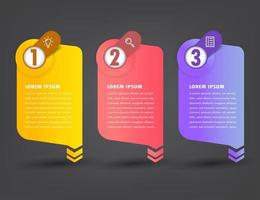 modern text box template, banner Infographics vector