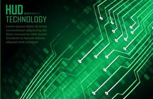 Fondo de concepto de tecnología futura de circuito cibernético vector