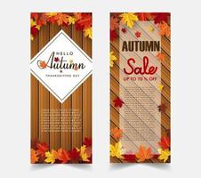 autumn maple leaf background banner vector