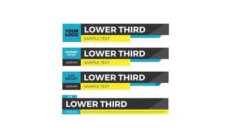 Set of lower third graphic template. TV banners for news. vector