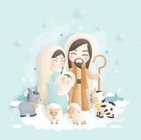 Christmas card, celebration concept with Jesus Christ vector