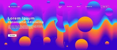 Abstract Dynamic Fluid 3d Website Background. vector