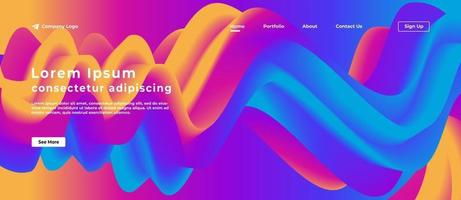 Abstract Website Fluid Background. vector