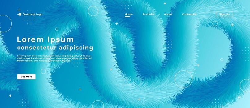 3d Dynamic Abstract Fluid Website Background. vector