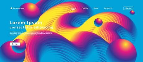 3d Fluid Website Abstract Background. vector