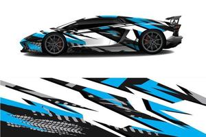 sport car decal wrap design vector